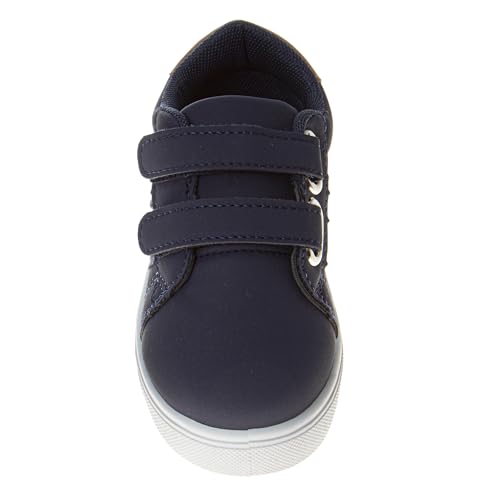 Zapatillas de deporte para niño French Toast sin cordones - Zapatillas deportivas informales de lona para niños - Negro (talla 5 para niños pequeños)