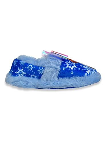 Pantuflas de Frozen de Disney para niñas: pantuflas de peluche sin cordones de las princesas Elsa y Anna (para bebés y niños pequeños)