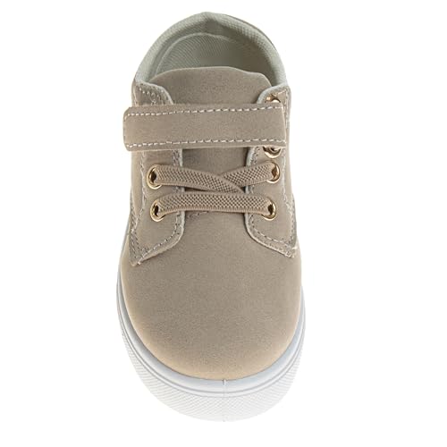 Zapatillas de deporte para niño French Toast sin cordones - Zapatillas deportivas informales de lona para niños - Negro (talla 5 para niños pequeños)