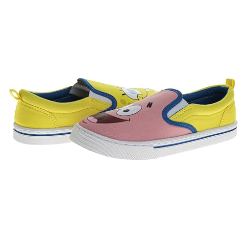 Zapatillas de lona de caña baja de Bob Esponja - Zapatillas de caña baja de Bob Esponja para niños y niñas (niños pequeños/niños grandes)