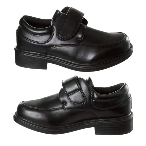 French Toast Boys Shoes - Kids Oxford School Uniform Loafer Church Dress Shoes Slip-On Faux-Leather (Little Kid-Big Kid) (Black)