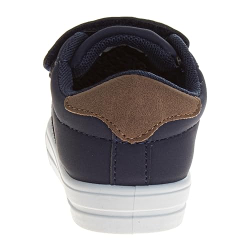 Zapatillas de deporte para niño French Toast sin cordones - Zapatillas deportivas informales de lona para niños - Negro (talla 5 para niños pequeños)