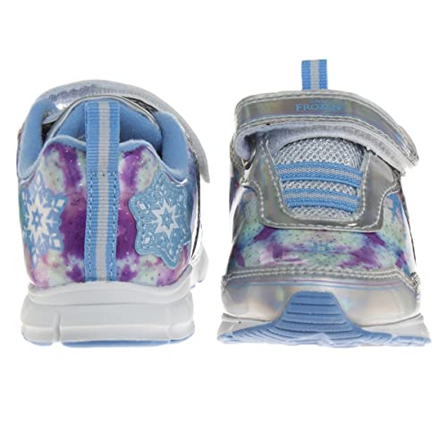 Zapatillas de deporte Frozen de Disney para niñas: zapatillas para correr sin cordones con luces (niña pequeña)