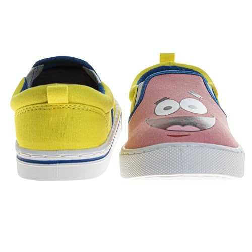 Sponge Bob Canva LowTops Shoe Sneakers - SpongeBob SquarePants Low Top Sneaker Shoes for Kids Boys and Girls (Little Kid / Big Kid)