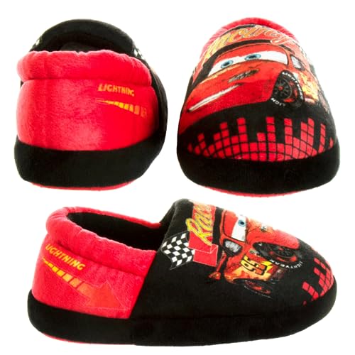 Pantuflas de Disney Cars: pantuflas de Rayo McQueen (para niños pequeños)