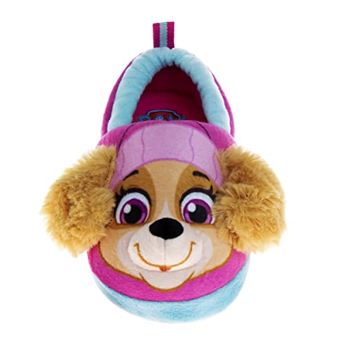 Pantuflas de la Patrulla Canina para niñas de Josmo Kids: lindas zapatillas de casa de Skye y Everest para interiores, pantuflas de felpa con forma de pata para niñas (niñas pequeñas/niñas pequeñas)