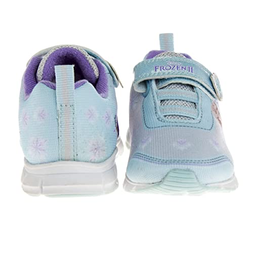 Zapatillas de deporte Frozen de Disney para niñas: zapatillas para correr sin cordones con luces (niña pequeña)