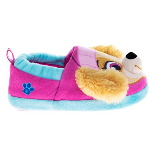 Josmo Kids Girls Paw patrol slippers - Skye and Everest indoor cute house shoes plush fuzzy shoes paw slippers kids slippers girls (toddler/little kid)