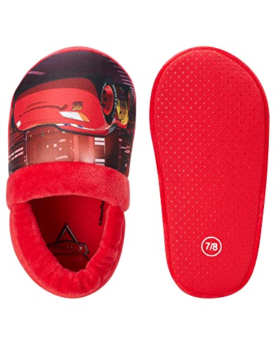 Pantuflas de Disney Cars: pantuflas de Rayo McQueen (para niños pequeños)