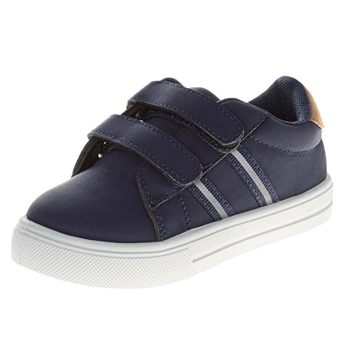 Zapatillas de deporte para niño French Toast sin cordones - Zapatillas deportivas informales de lona para niños - Negro (talla 5 para niños pequeños)