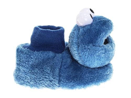 Pantuflas de Barrio Sésamo Groover BigBird CookieMonster Telly Zoe Oscar Elmo - Zapatillas de estar por casa cálidas y afelpadas para niñas y niños (tallas: bebés y niños pequeños)