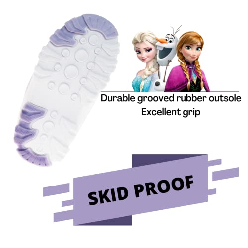 Disney Girls’ Frozen Boots – Elsa and Anna Fur Trim Snow Boots (Toddler/Little Kid)