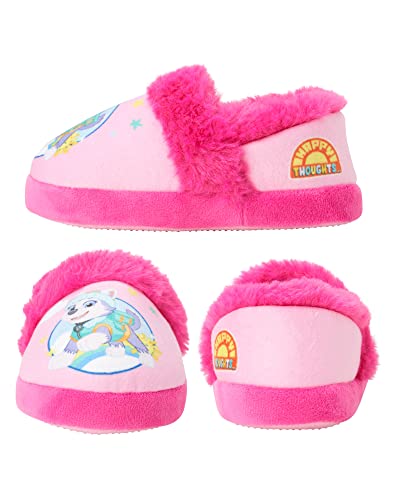 Josmo Kids Girls Paw patrol slippers - Skye and Everest indoor cute house shoes plush fuzzy shoes paw slippers kids slippers girls (toddler/little kid)