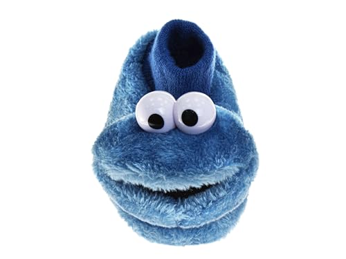 Pantuflas de Barrio Sésamo Groover BigBird CookieMonster Telly Zoe Oscar Elmo - Zapatillas de estar por casa cálidas y afelpadas para niñas y niños (tallas: bebés y niños pequeños)