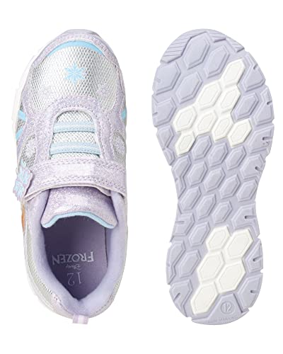 Zapatillas de deporte Frozen de Disney para niñas: zapatillas para correr sin cordones con luces (niña pequeña)