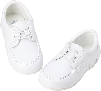 Zapatos de vestir para bebés Josmo para niños: zapatos Derby informales de cuero sintético para caminar (para bebés y niños pequeños), talla 3 para bebés, color negro