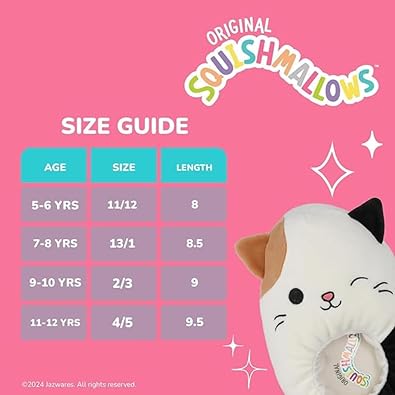 Sandalias tipo pantuflas Squishmallows con punta cerrada, ligeras y cálidas, suaves y cálidas, para niños y adultos (niños pequeños, niños grandes y adultos)