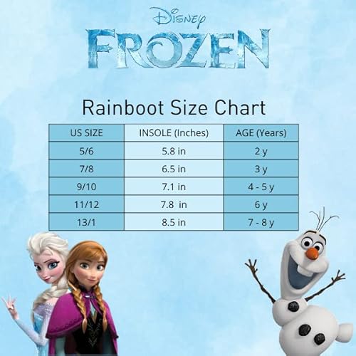 Botas de lluvia impermeables con asa fácil de tirar de Frozen (para niños pequeños)