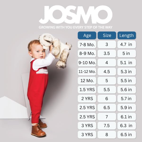 JOSMO Baby Boys Girls Unisex Walking Shoes First Step Walker Lightweight Synthetic Non-Slip High top (Infant-Toddler)