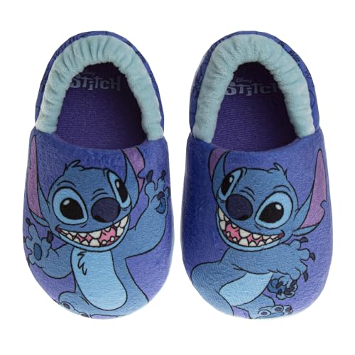 Disney Kids Lilo and Stitch Slippers for Girls - Stitch Plush Warm Soft Aline Comfy Lightweight House Shoes (toddler/little kid)