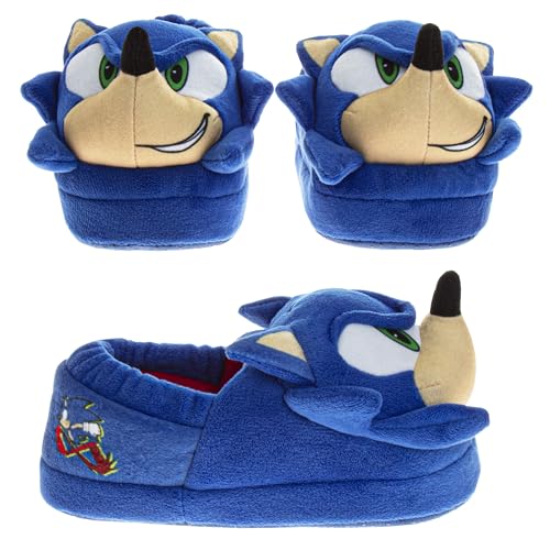 Pantuflas Josmo Sonic the Hedgehog - Zapatillas de casa para niños ligeras, afelpadas, cálidas, cómodas y suaves (para bebés y niños pequeños)