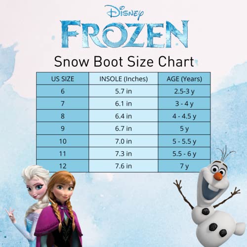 Disney Girls’ Frozen Boots – Elsa and Anna Fur Trim Snow Boots (Toddler/Little Kid)