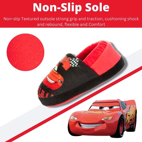 Pantuflas de Disney Cars: pantuflas de Rayo McQueen (para niños pequeños)