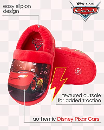 Pantuflas de Disney Cars: pantuflas de Rayo McQueen (para niños pequeños)