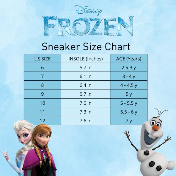 Disney Girls' Frozen Sneakers - Laceless Light-Up Running Shoes (Toddler/Little Girl)