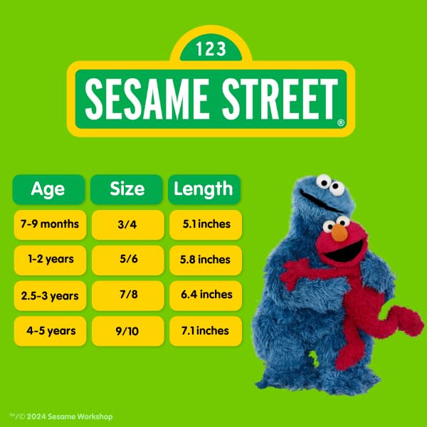 Pantuflas de Barrio Sésamo Groover BigBird CookieMonster Telly Zoe Oscar Elmo - Zapatillas de estar por casa cálidas y afelpadas para niñas y niños (tallas: bebés y niños pequeños)