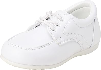 Zapatos de vestir para bebés Josmo para niños: zapatos Derby informales de cuero sintético para caminar (para bebés y niños pequeños), talla 3 para bebés, color negro