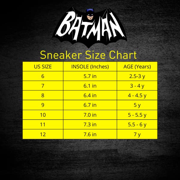 Josmo Boys Batman and The Flash Shoes - Zapatillas para niños pequeños con personajes de superhéroes, cómics, sin cordones, ligeras, transpirables, para correr, tenis con luz (talla para niños pequeños)