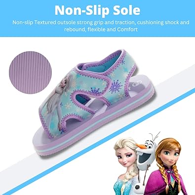 Sandalias Disney Frozen: sin cordones, de secado rápido, impermeables (para niños pequeños)