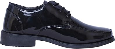 Josmo Boys Dress Shoes - Classic Laceup Oxford Casual Dress Formal Shoes - Black (Toddler/Little Kid 7-13/Big Kid 1-6)