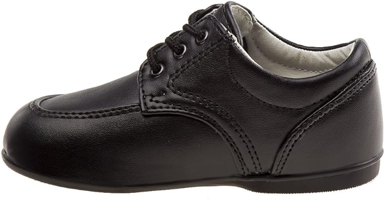 Zapatos de vestir para bebés Josmo para niños: zapatos Derby informales de cuero sintético para caminar (para bebés y niños pequeños), talla 3 para bebés, color negro