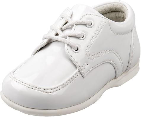 Zapatos de vestir para bebés Josmo para niños: zapatos Derby informales de cuero sintético para caminar (para bebés y niños pequeños), talla 3 para bebés, color negro