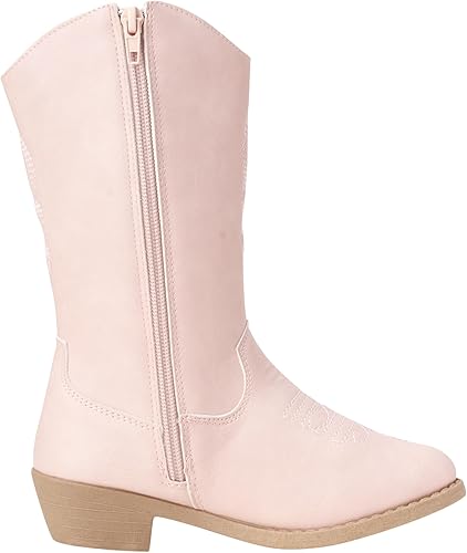 Botas KENSIE GIRL - Botas vaqueras occidentales para niñas (bebé/niña), talla 6 para niñas pequeñas, tachas negras