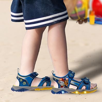 Nickelodeon Paw Patrol Sandals LED Light Up Chase Marshall Open Toes Water Shoes (Toddler/Little Kid)