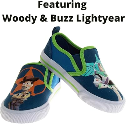 Toy Story Characters Low top Slip-on Casual Fashion Tennis Boys Canvas Sneakers (Toddler - Little Kid)