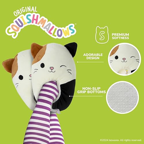 Pantuflas Squishmallows Fifi the Fox: pantuflas de felpa ligeras, cálidas, cómodas y suaves para hombre y mujer. Fifi the Fox (niño pequeño, niño grande y adulto)