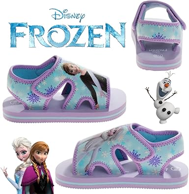 Sandalias Disney Frozen: sin cordones, de secado rápido, impermeables (para niños pequeños)