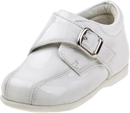 Zapato de vestir para caminar para niño Josmo (bebé, niño pequeño), talla 3 para bebé, hebilla negra