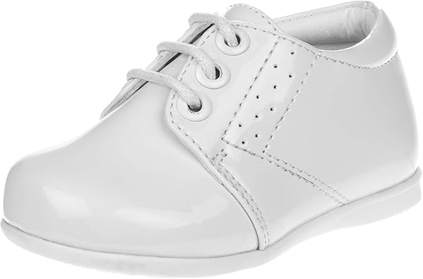 Zapatos de vestir para bebés Josmo para niños: zapatos Derby informales de cuero sintético para caminar (para bebés y niños pequeños), talla 3 para bebés, color negro