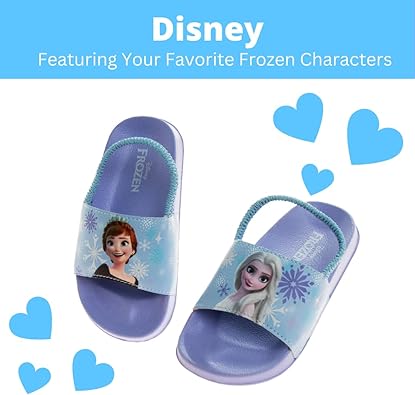 Sandalias de playa con tiras traseras y diseño de Frozen de Disney (para niños pequeños y bebés)