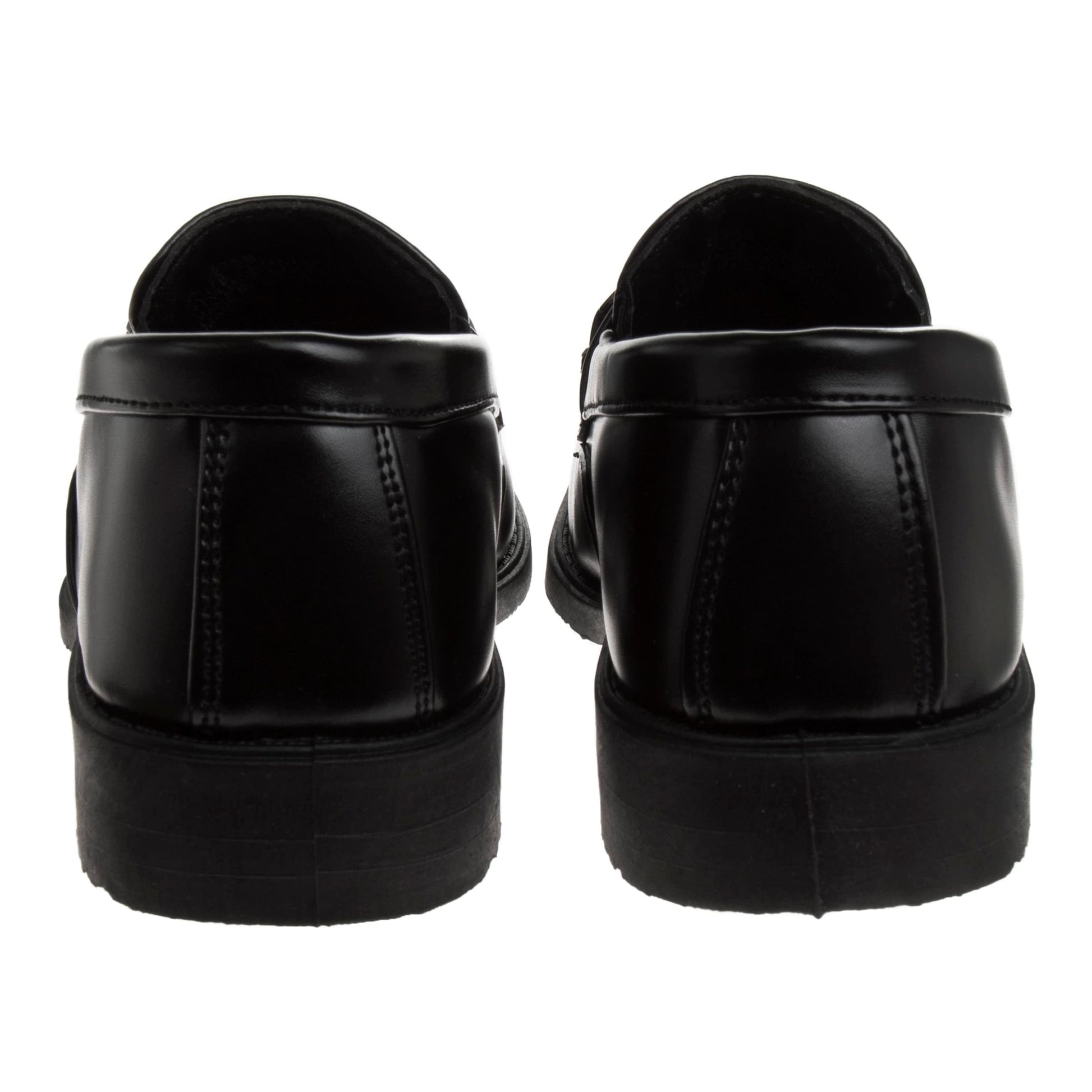 Zapatos de vestir para niños Josmo: mocasines Oxford cómodos sin cordones con hebilla, color negro (niños pequeños de 13 años)