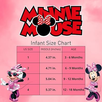 Minnie Mouse Baby Infant Shoes Slip on Walker Sneakers - Pink (Infant/Toddler)