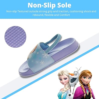 Sandalias de playa con tiras traseras y diseño de Frozen de Disney (para niños pequeños y bebés)