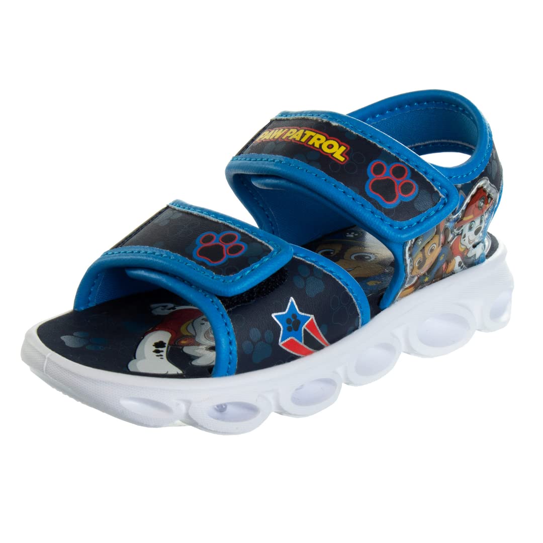 Sandalias de Nickelodeon Paw Patrol con luces LED y punta abierta para el agua de Chase Marshall (para niños pequeños)