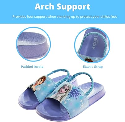 Sandalias de playa con tiras traseras y diseño de Frozen de Disney (para niños pequeños y bebés)