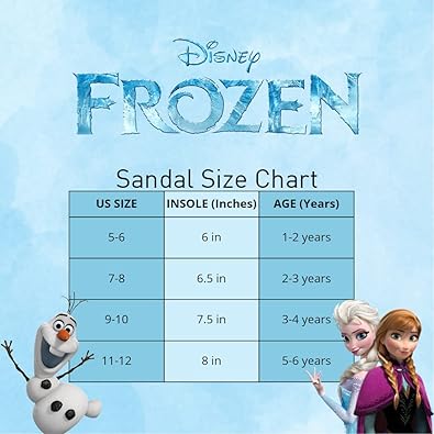 Sandalias Disney Frozen: sin cordones, de secado rápido, impermeables (para niños pequeños)